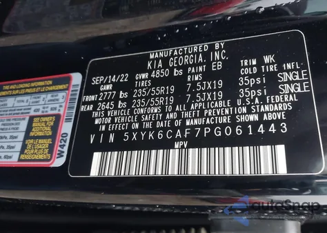 2023 Kia Sportage X-Line from USA, damaged, VIN 5XYK6CAF7PG061443